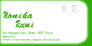 monika rumi business card